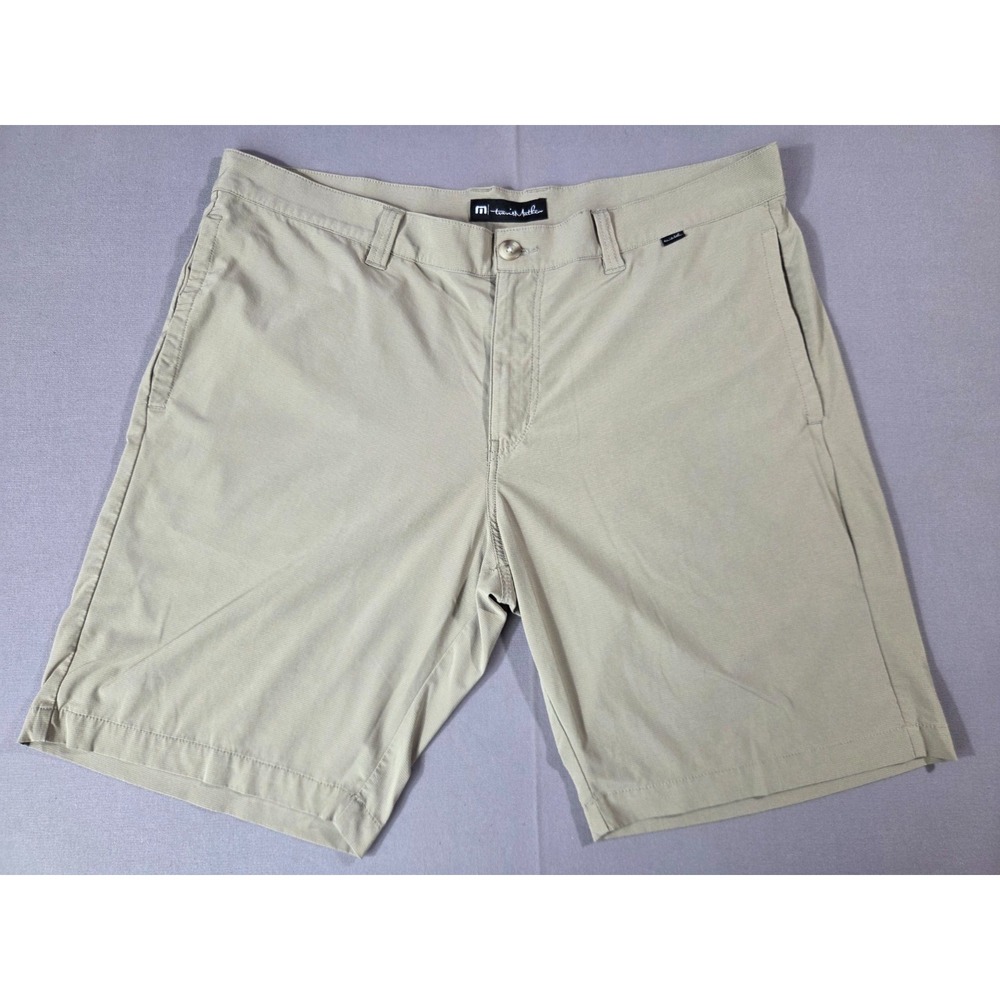 Travis Mathew Shorts Mens 38 Khaki Chino Stretch Golf Performance Casual Active